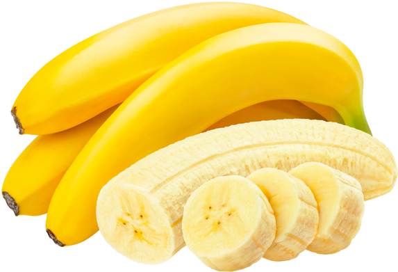 Ripe Unpeeled and Sliced Bananas 